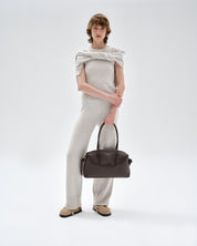 BRIOCHE DUFFLE - ESPRESSO PEBBLE GRAINED LEATHER