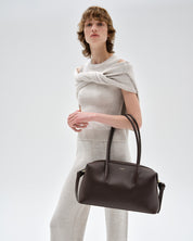 BRIOCHE DUFFLE - ESPRESSO PEBBLE GRAINED LEATHER