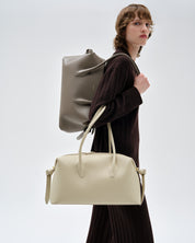 BRIOCHE DUFFLE - ANGORA PEBBLE GRAINED LEATHER