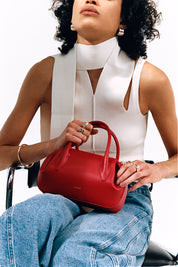 OYSTER MINI DUFFLE - CAYENNE PEBBLE GRAINED LEATHER