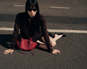 MOCHI - CRANBERRY PEBBLE GRAINED LEATHER