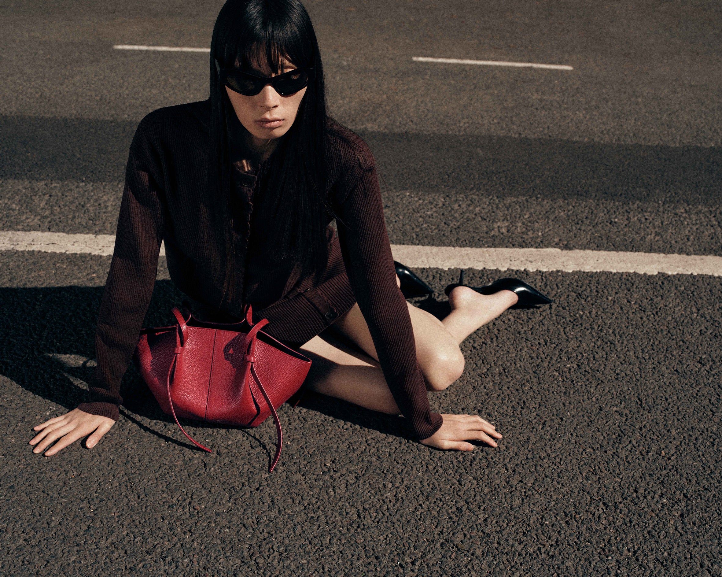 MOCHI - CRANBERRY PEBBLE GRAINED LEATHER