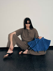 LARGE MOCHI - SUEDE BLUE