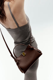 GYOZA MINI - ESPRESSO PEBBLE GRAINED LEATHER