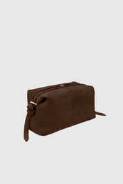 BRIOCHE POUCH - CHOCOLATE SUEDE