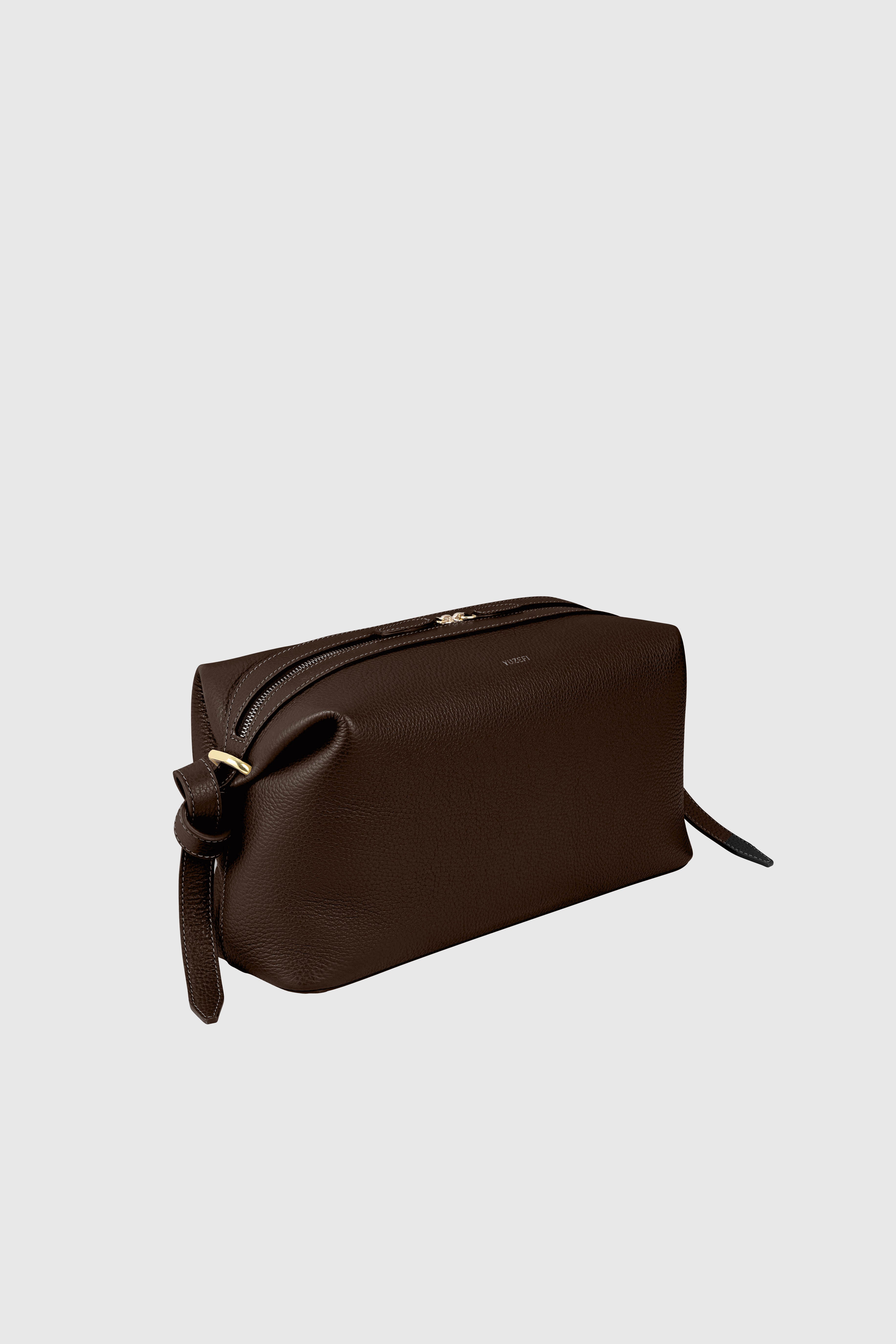 BRIOCHE POUCH - ESPRESSO PEBBLE GRAINED LEATHER
