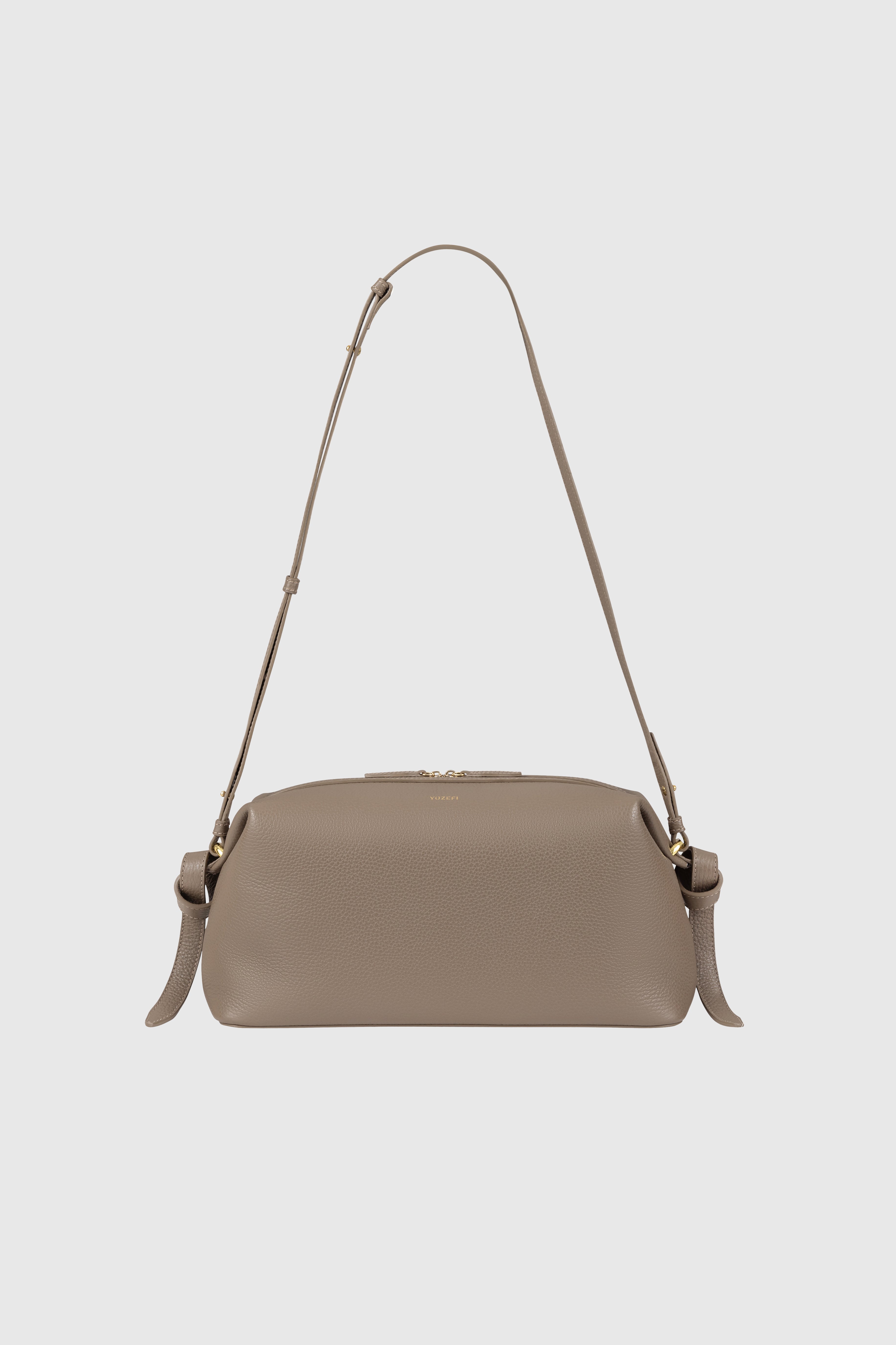 BRIOCHE POUCH - TAUPE PEBBLE GRAINED LEATHER
