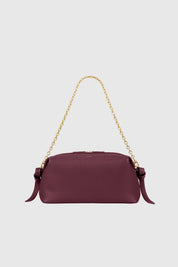 BRIOCHE POUCH - WINE PEBBLE GRAINED LEATHER