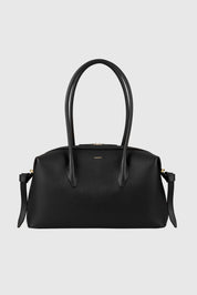 BRIOCHE DUFFLE - BLACK PEBBLE GRAINED LEATHER