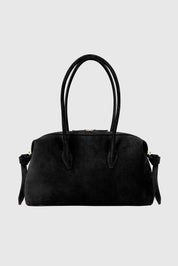 BRIOCHE DUFFLE - BLACK SUEDE