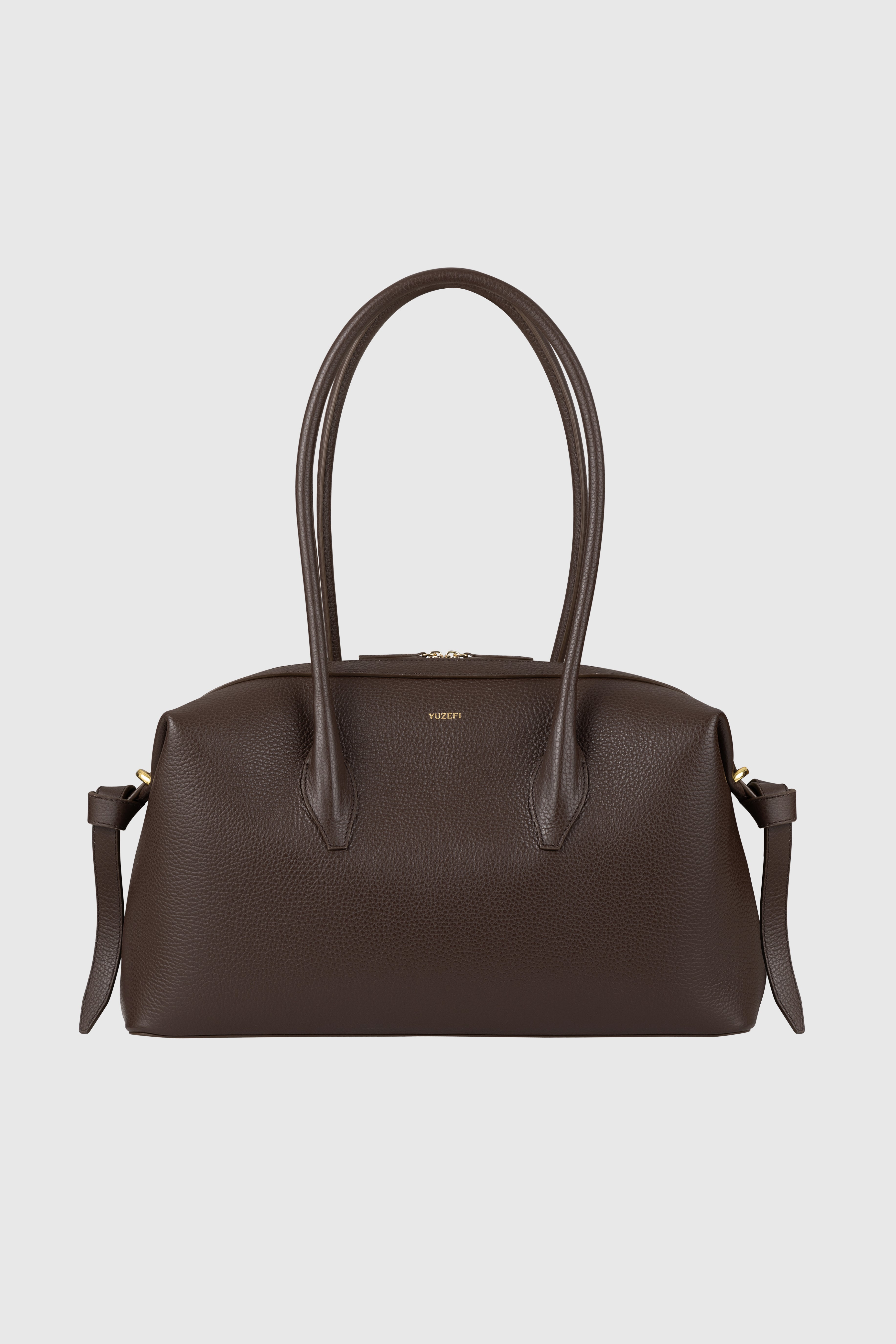 BRIOCHE DUFFLE - ESPRESSO PEBBLE GRAINED LEATHER