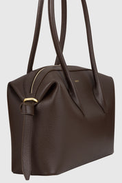 BRIOCHE DUFFLE - ESPRESSO PEBBLE GRAINED LEATHER