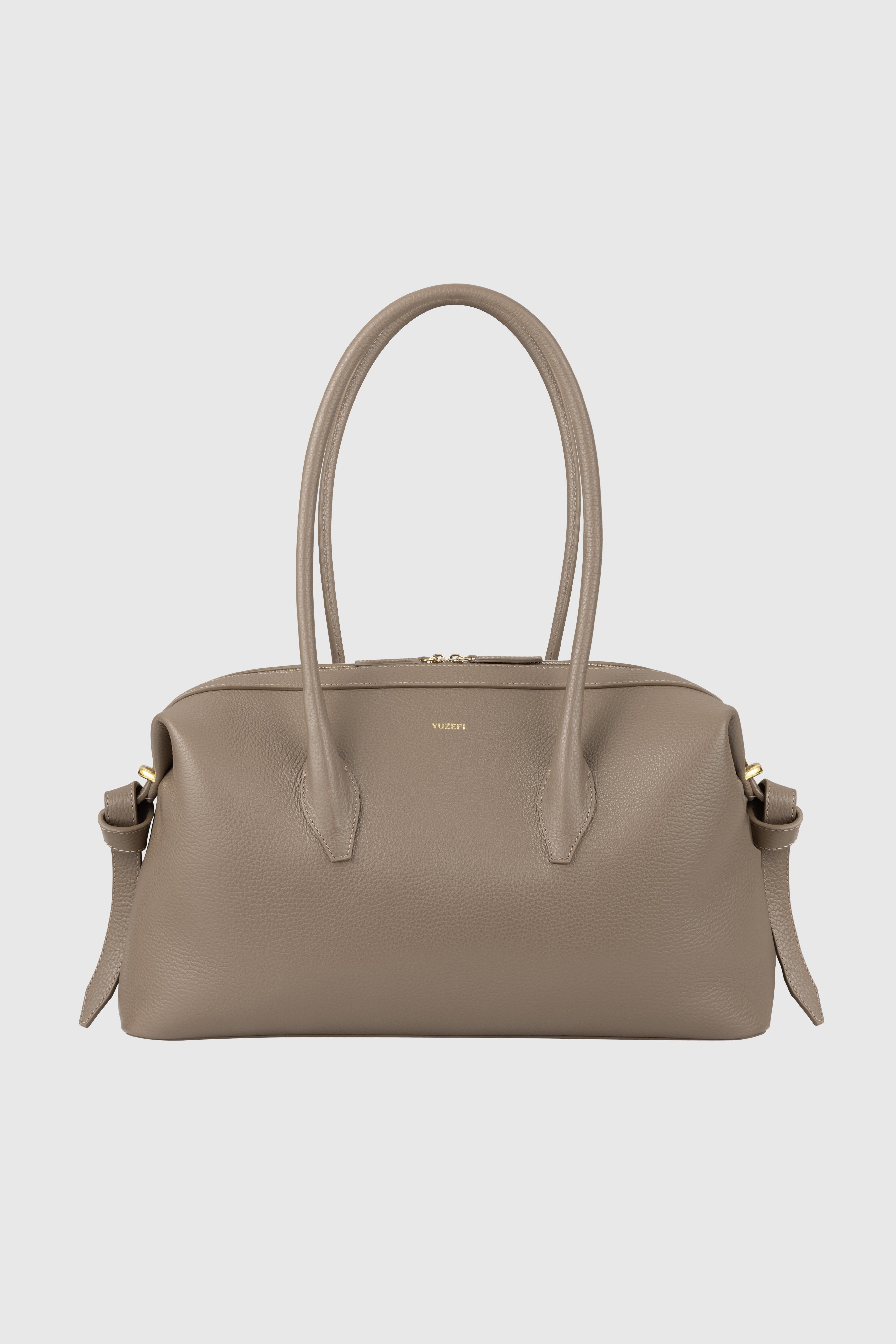 BRIOCHE DUFFLE - TAUPE PEBBLE GRAINED LEATHER
