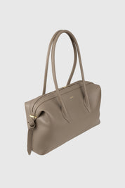 BRIOCHE DUFFLE - TAUPE PEBBLE GRAINED LEATHER