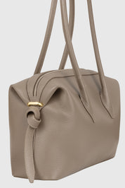 BRIOCHE DUFFLE - TAUPE PEBBLE GRAINED LEATHER