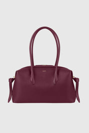 BRIOCHE DUFFLE - WINE PEBBLE GRAINED LEATHER