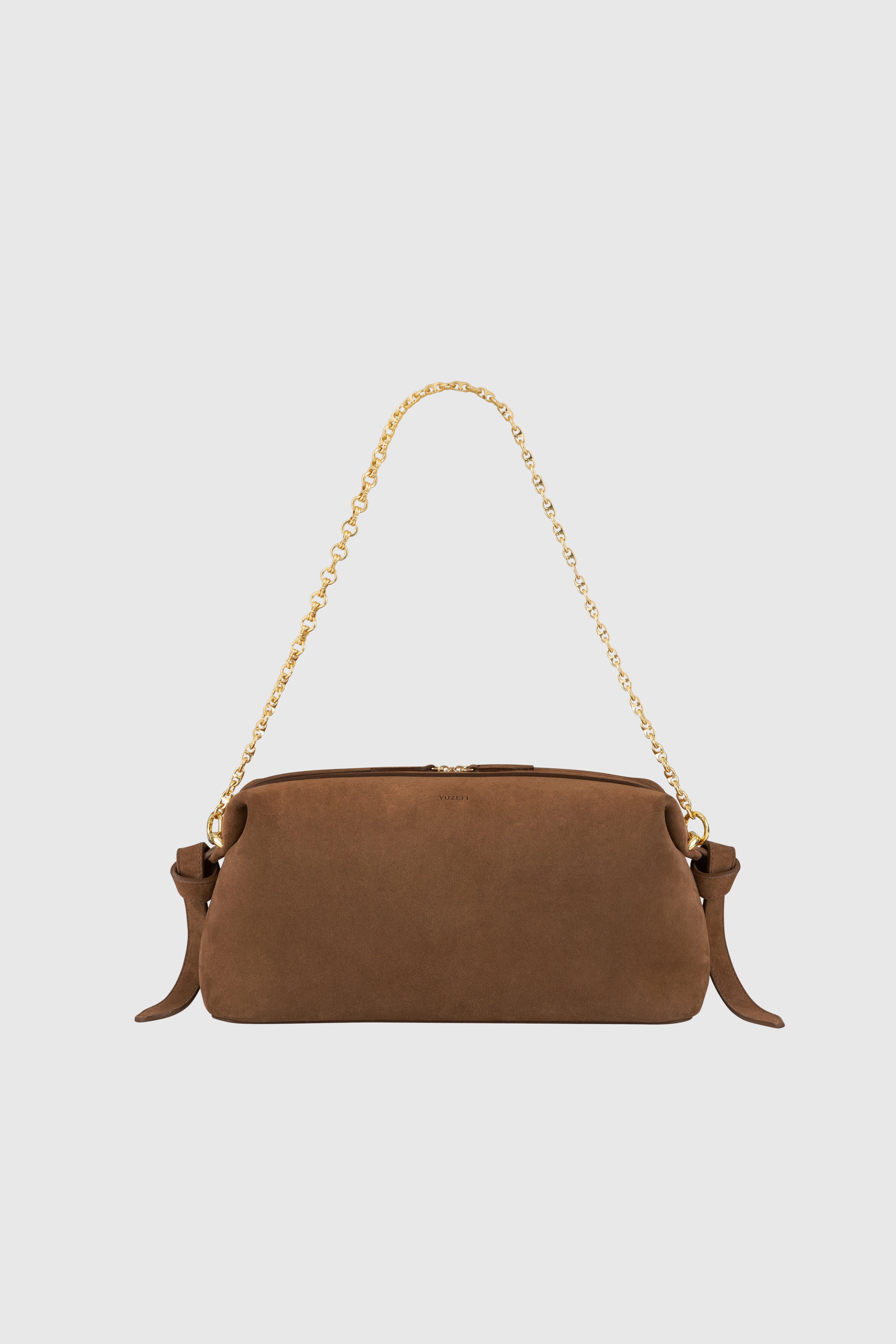 BRIOCHE POUCH - COGNAC SUEDE