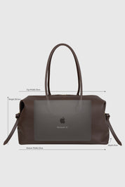 BRIOCHE WEEKENDER - ESPRESSO PEBBLE GRAINED LEATHER
