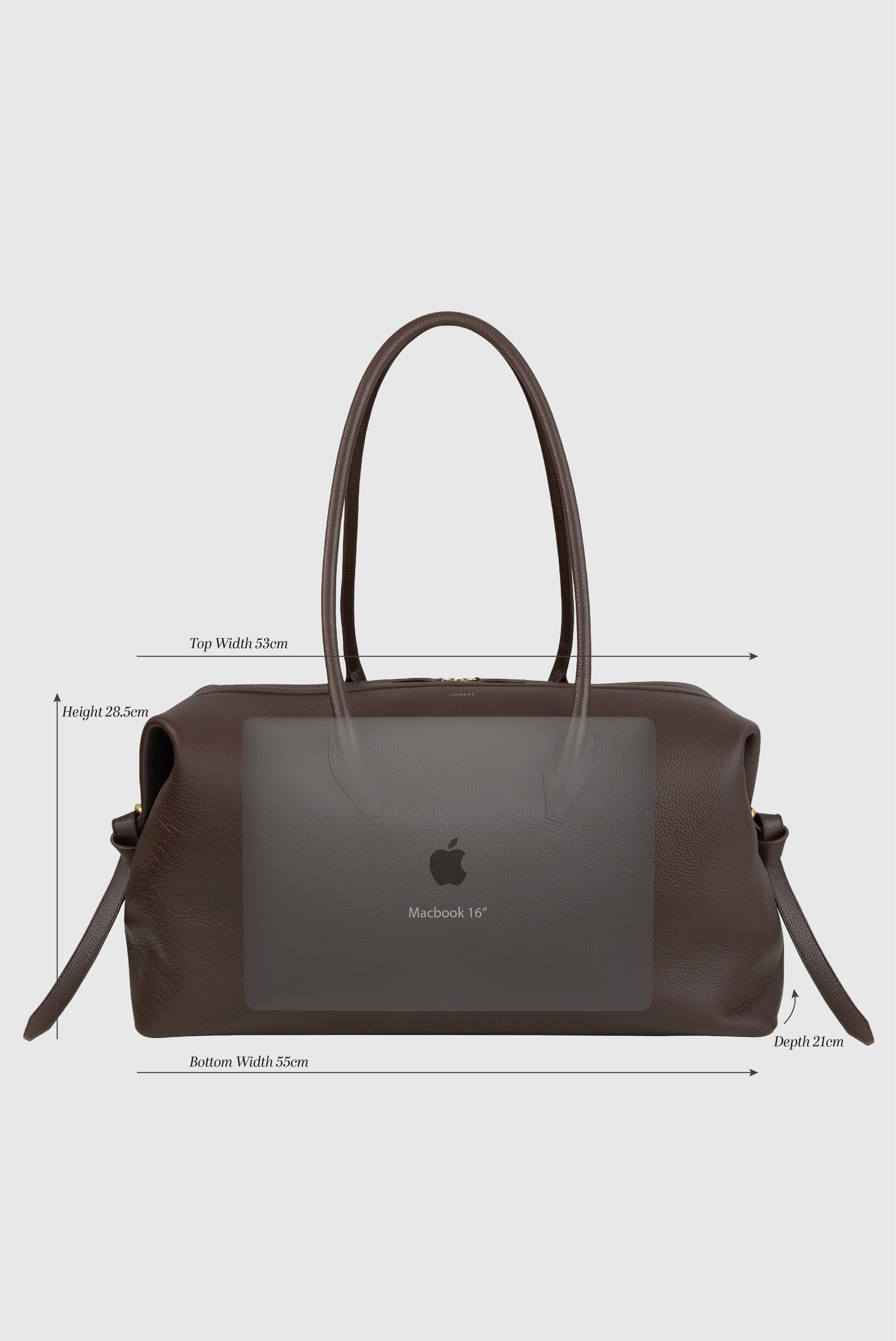 BRIOCHE WEEKENDER - ESPRESSO PEBBLE GRAINED LEATHER