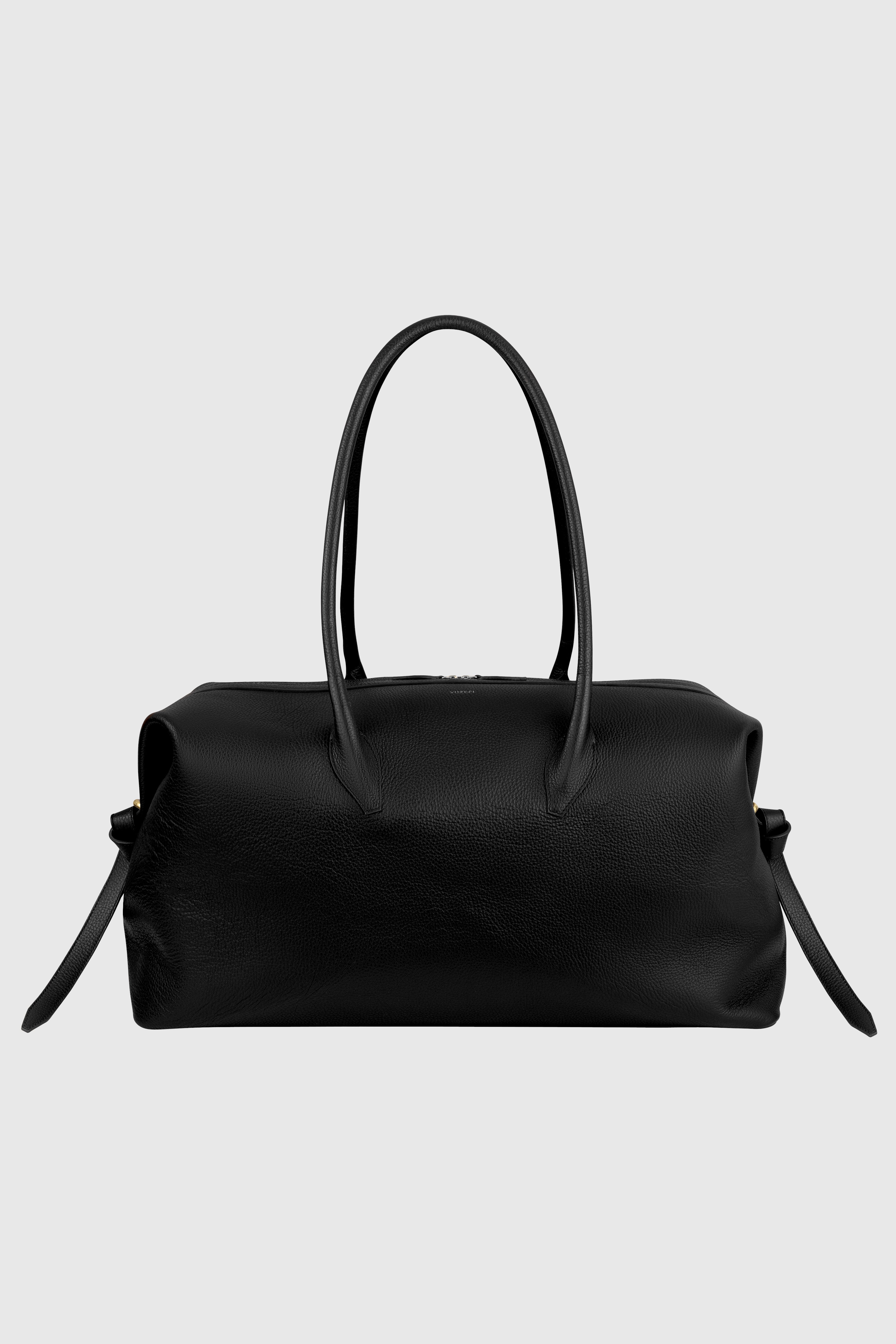 BRIOCHE WEEKENDER - BLACK PEBBLE GRAINED LEATHER