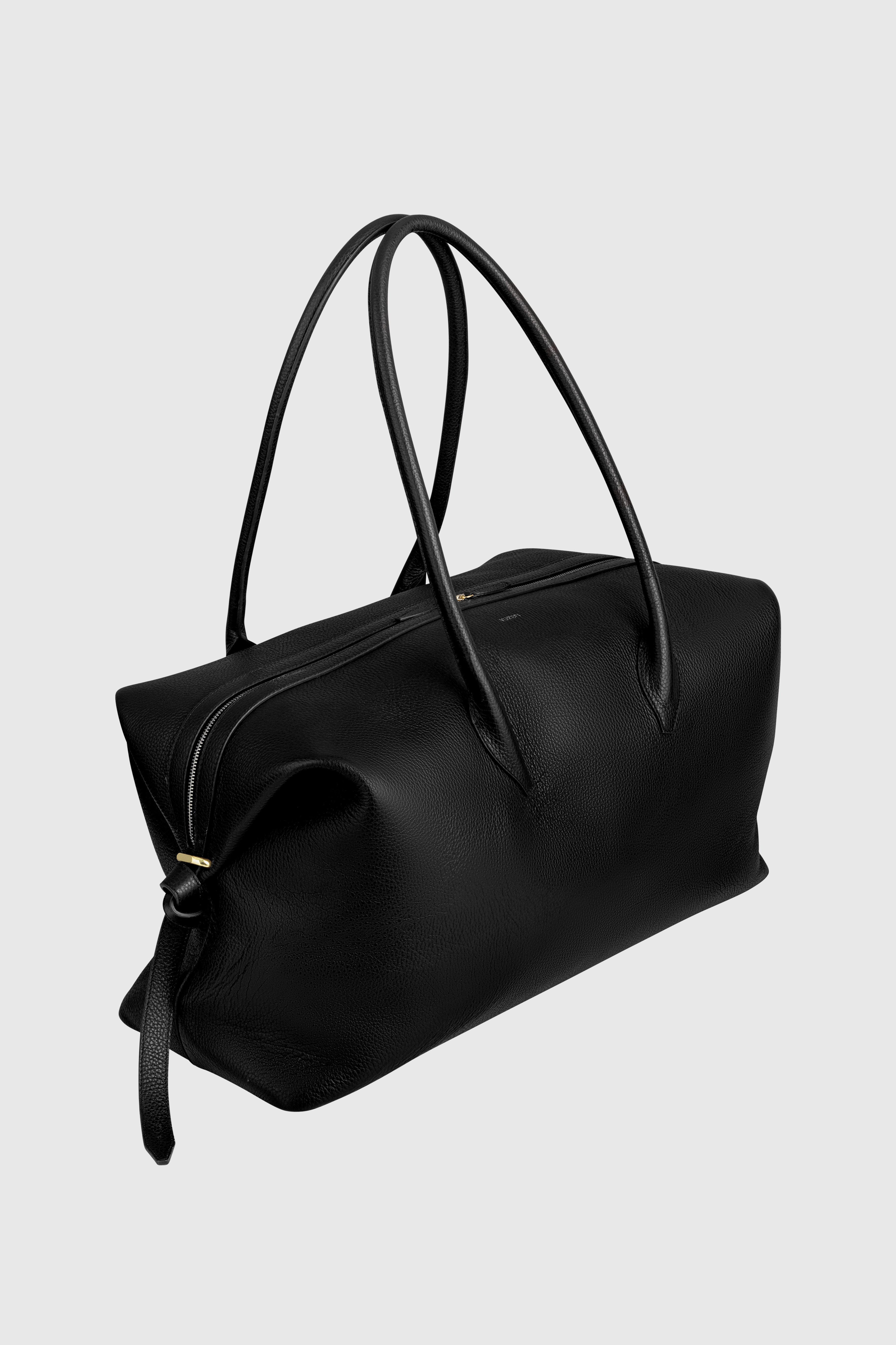 BRIOCHE WEEKENDER - BLACK PEBBLE GRAINED LEATHER