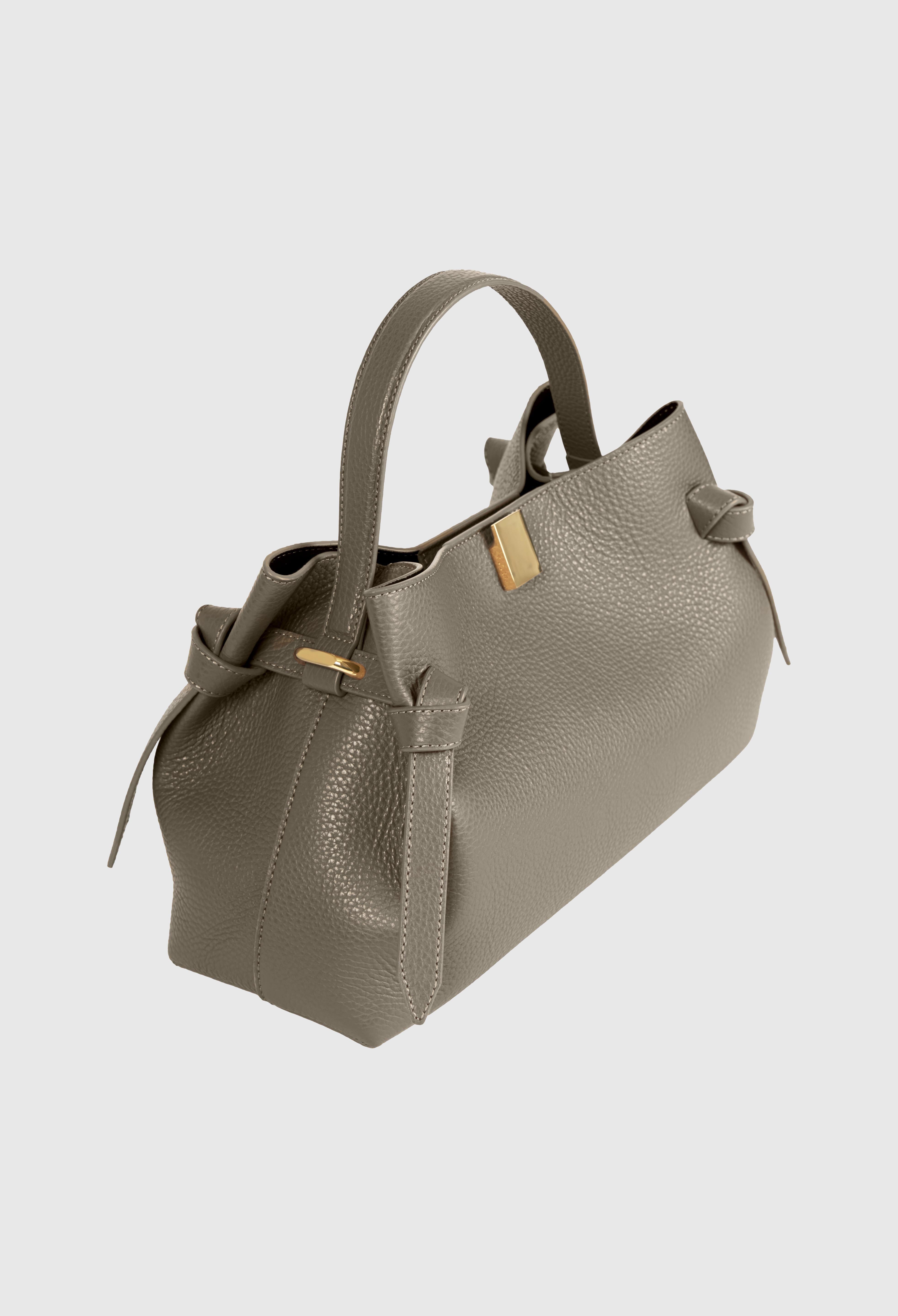 GYOZA - TAUPE PEBBLE GRAINED LEATHER