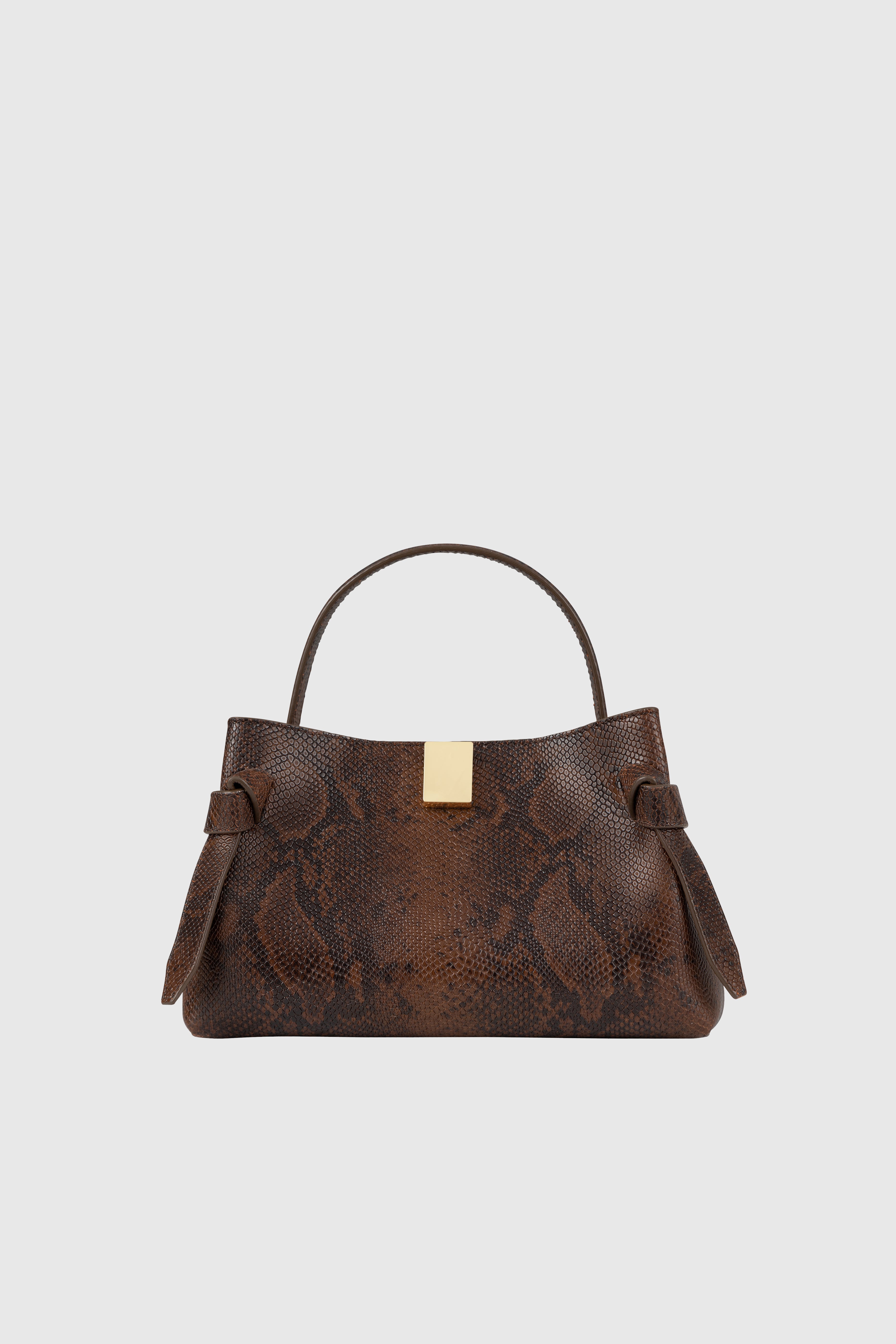 GYOZA MINI - EMBOSSED SNAKE COWHIDE LEATHER