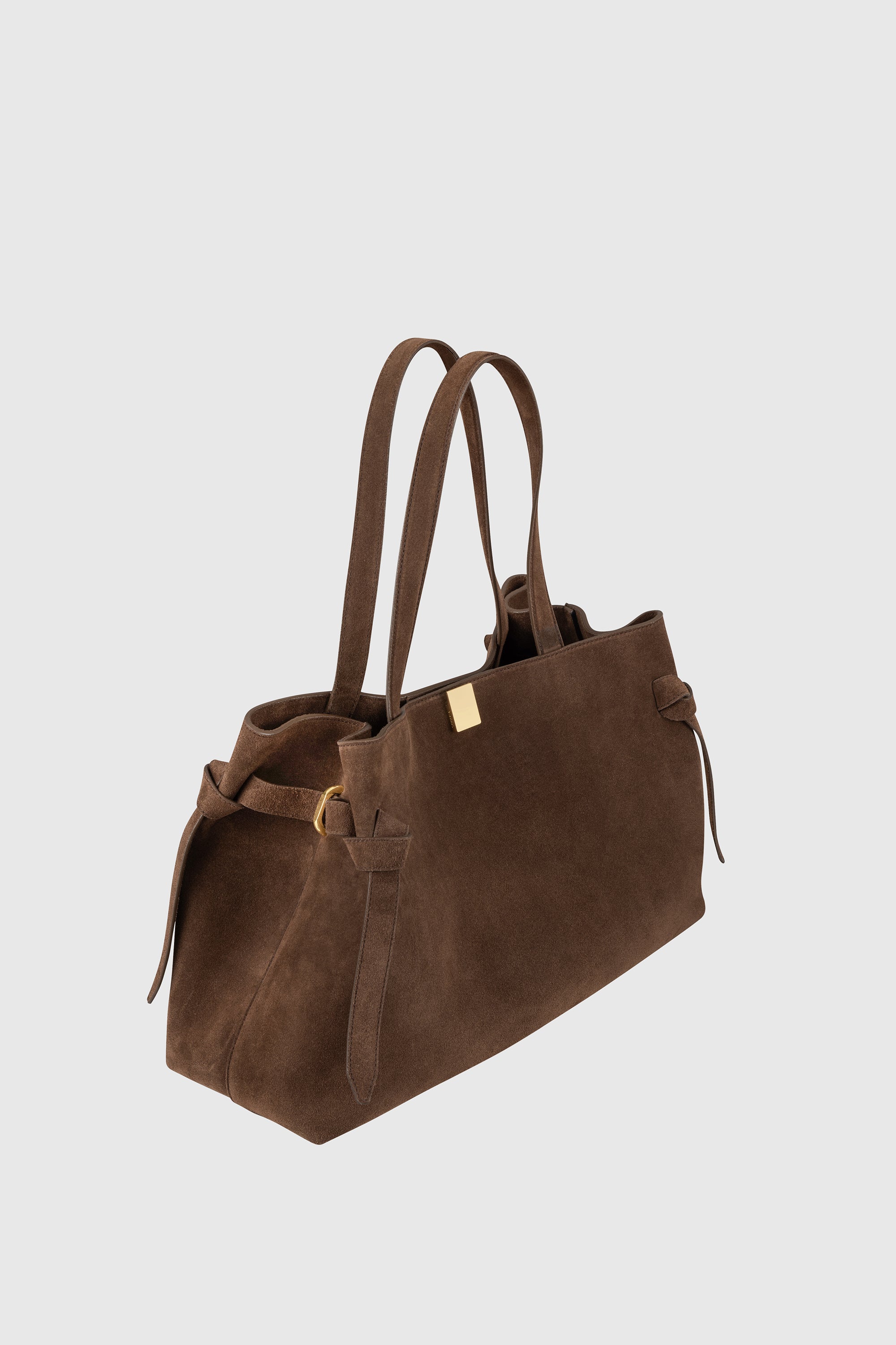 GYOZA TOTE - CHOCOLATE SUEDE