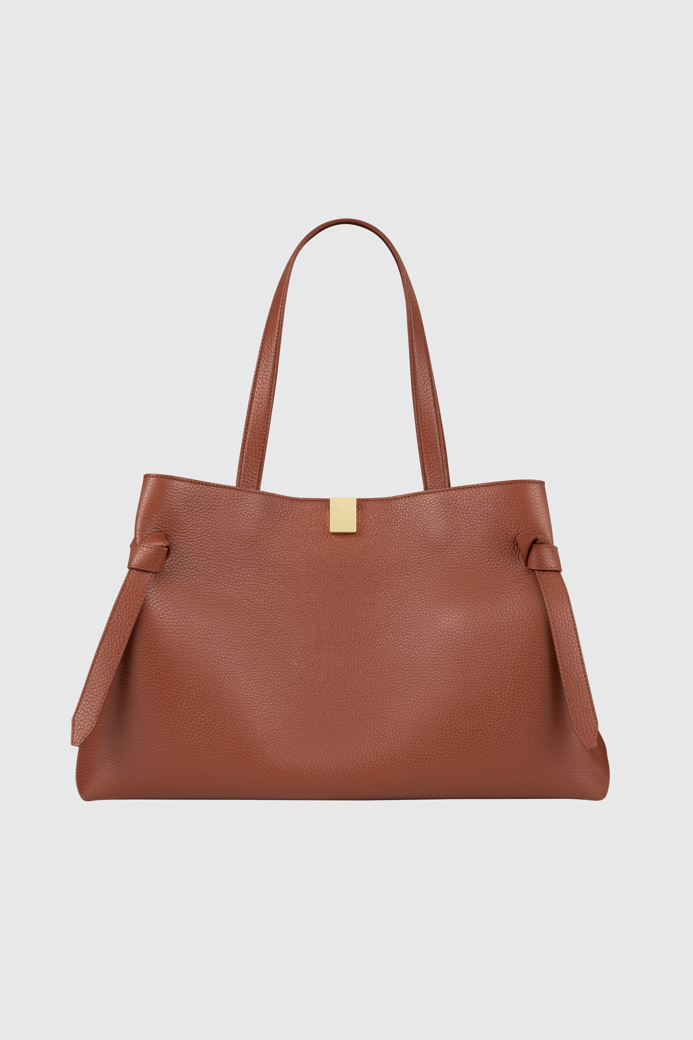 GYOZA TOTE - MAPLE PEBBLE GRAINED LEATHER