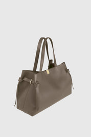 GYOZA TOTE - TAUPE PEBBLE GRAINED LEATHER