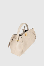GYOZA - EMBOSSED LIZARD COWHIDE LEATHER