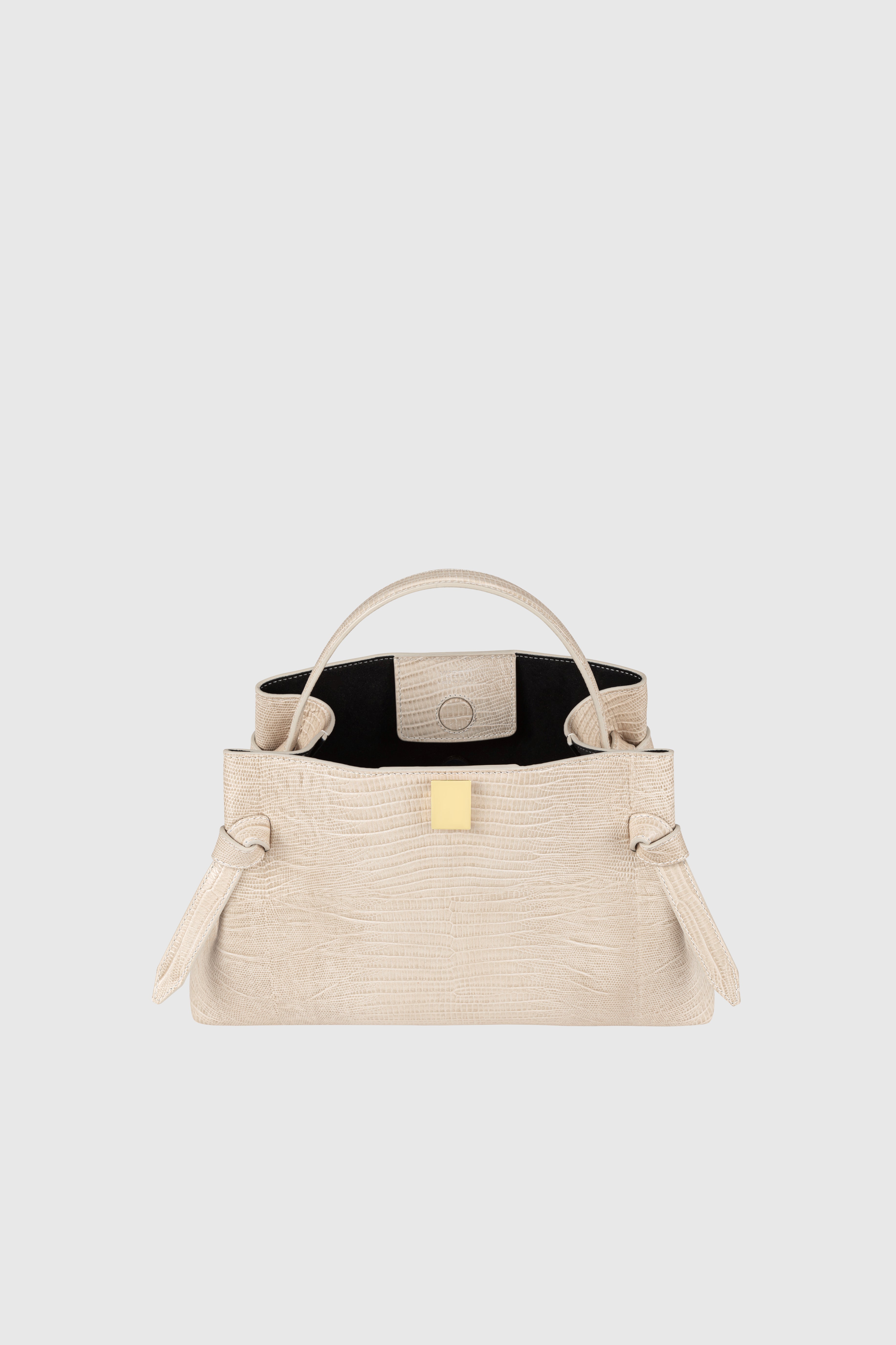 GYOZA - EMBOSSED LIZARD COWHIDE LEATHER