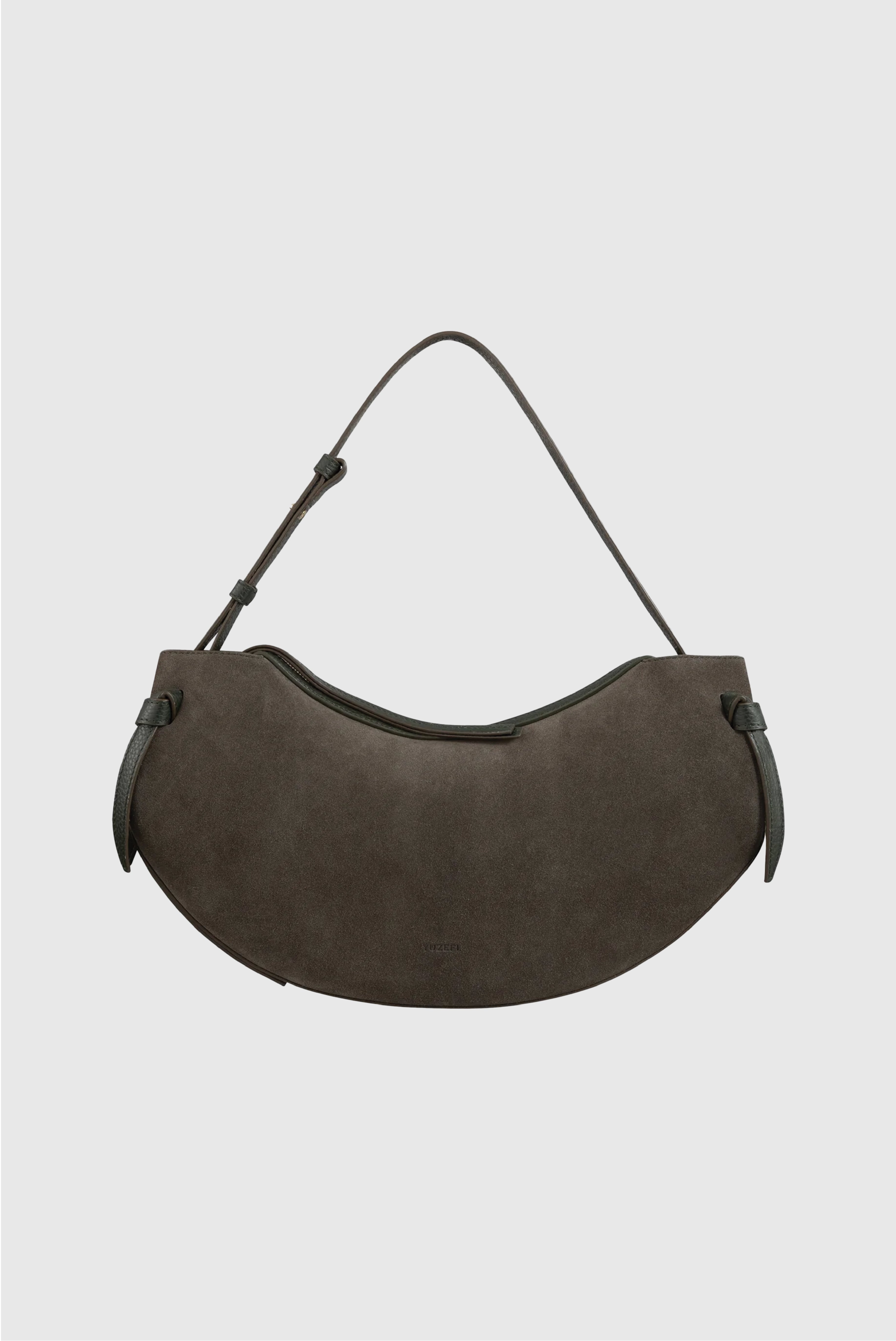 LARGE FORTUNE COOKIE - AGAVE SUEDE