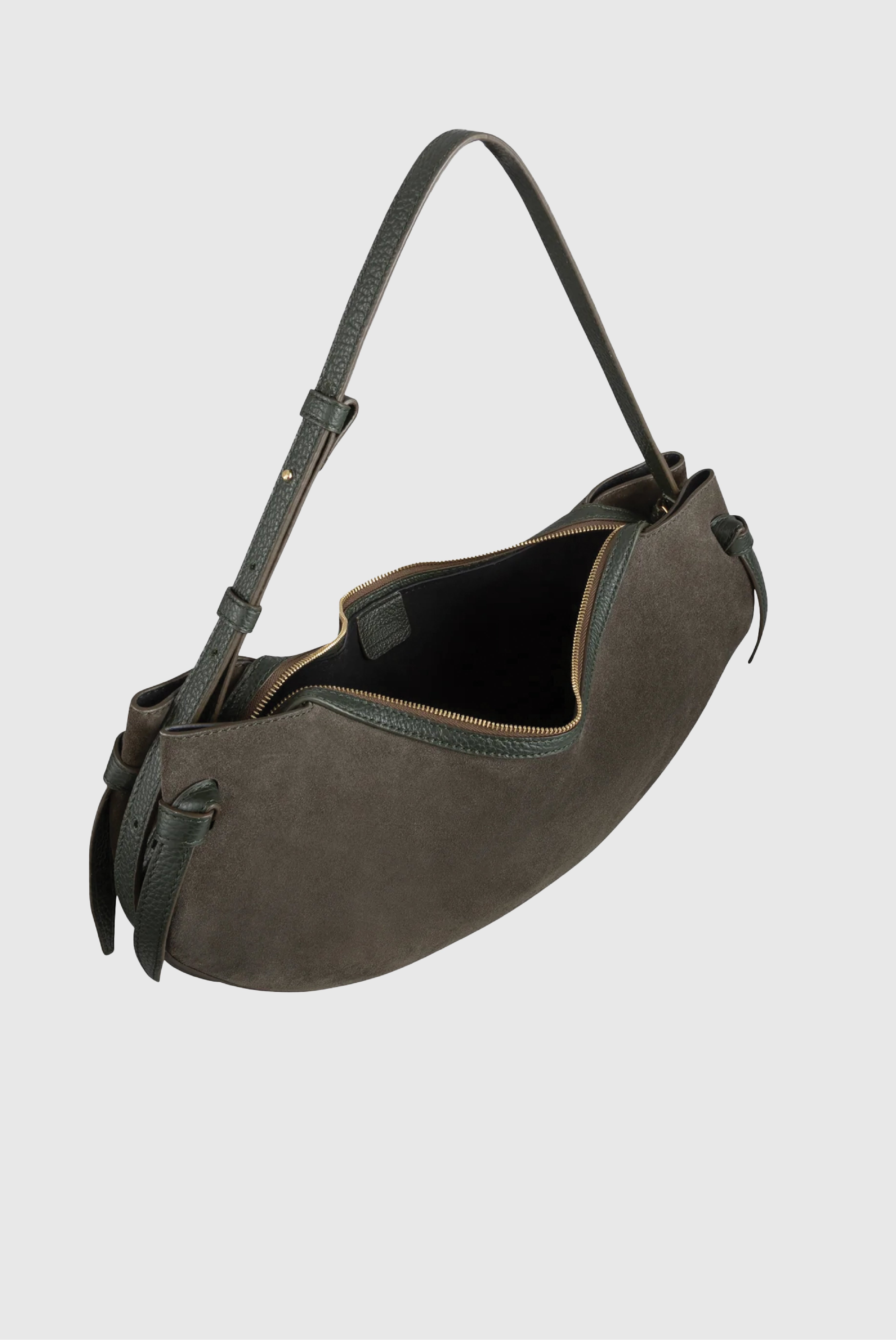 LARGE FORTUNE COOKIE - AGAVE SUEDE
