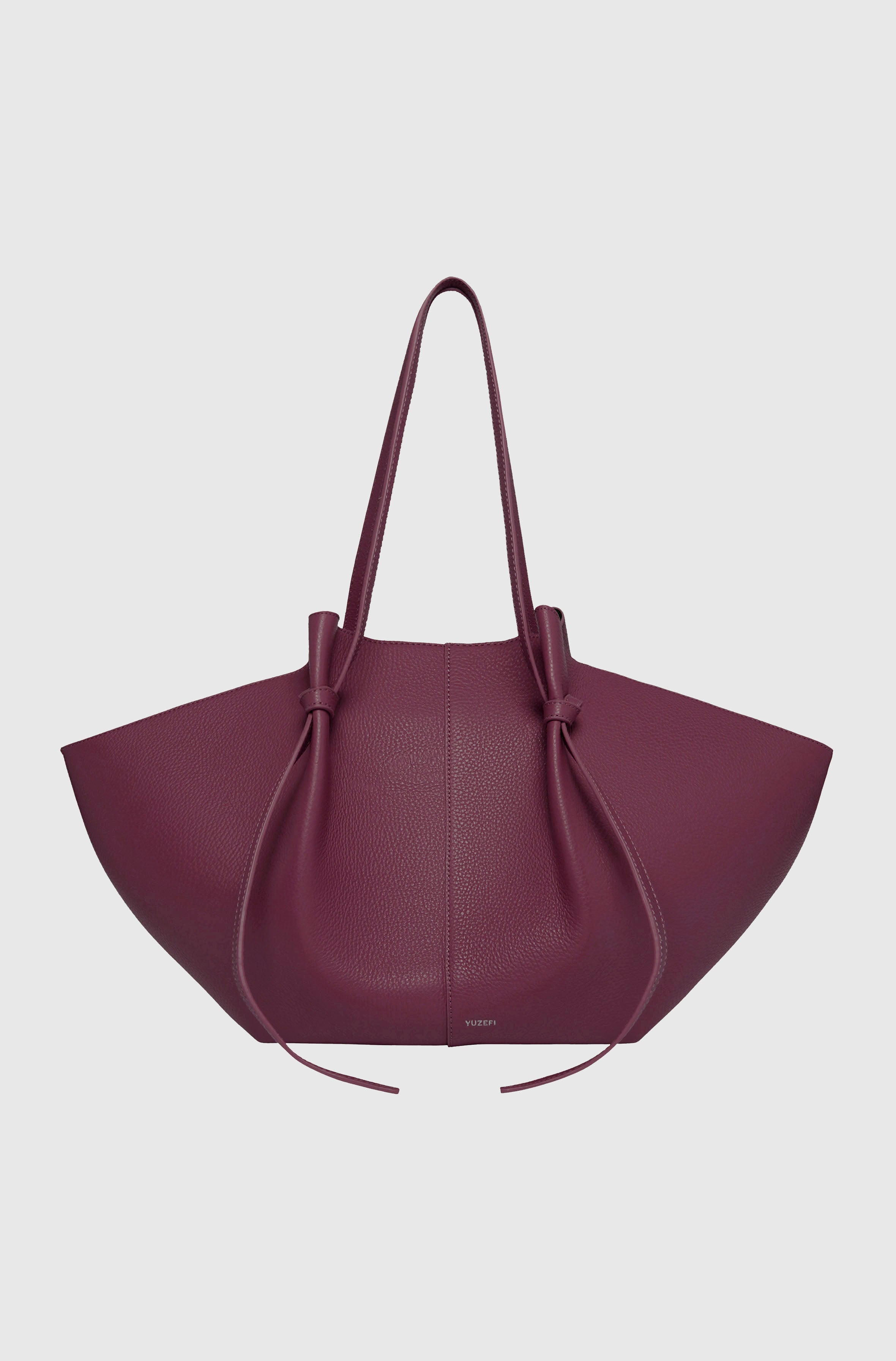 LARGE MOCHI - WINE PEBBLE GRAINED LEATHER