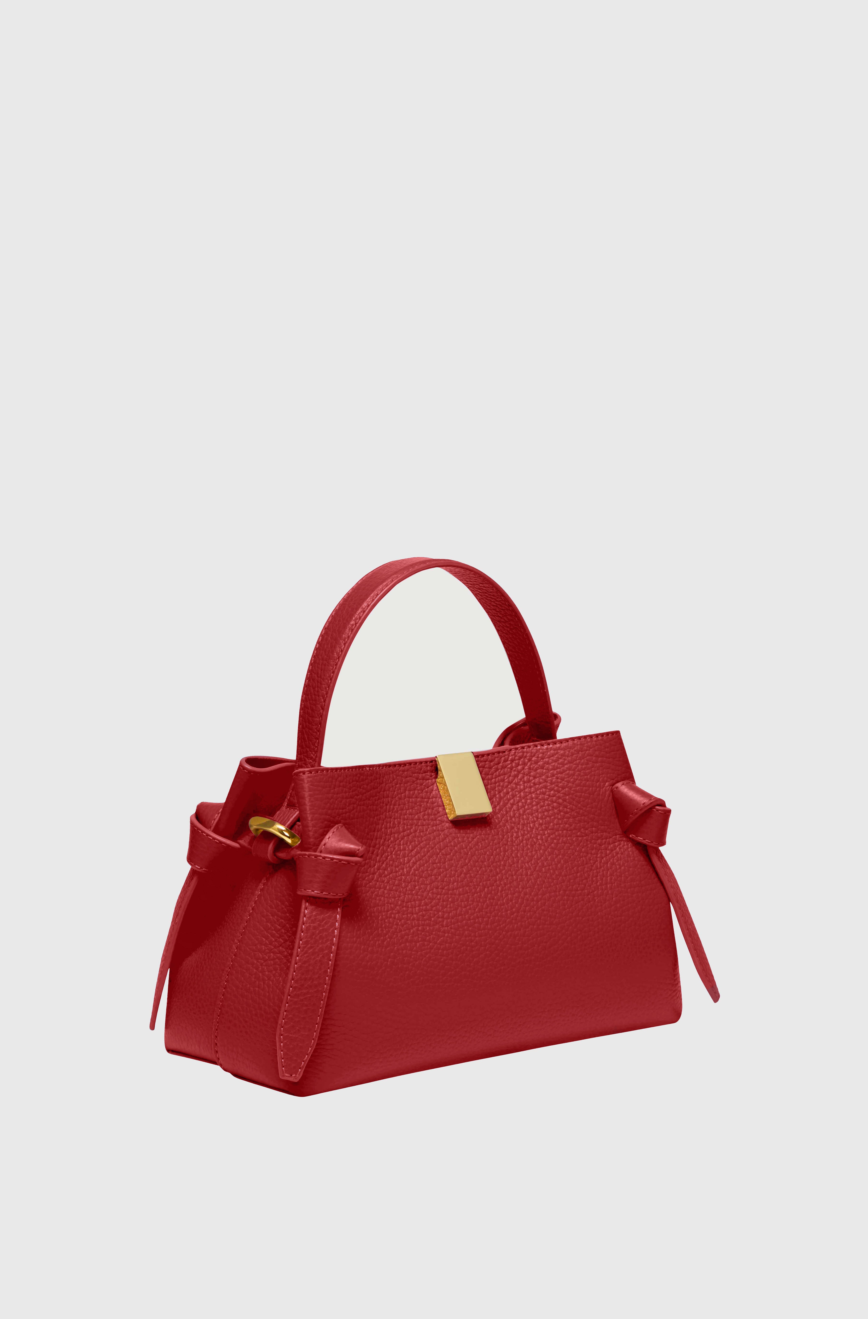 GYOZA MINI - CAYENNE PEBBLE GRAINED LEATHER