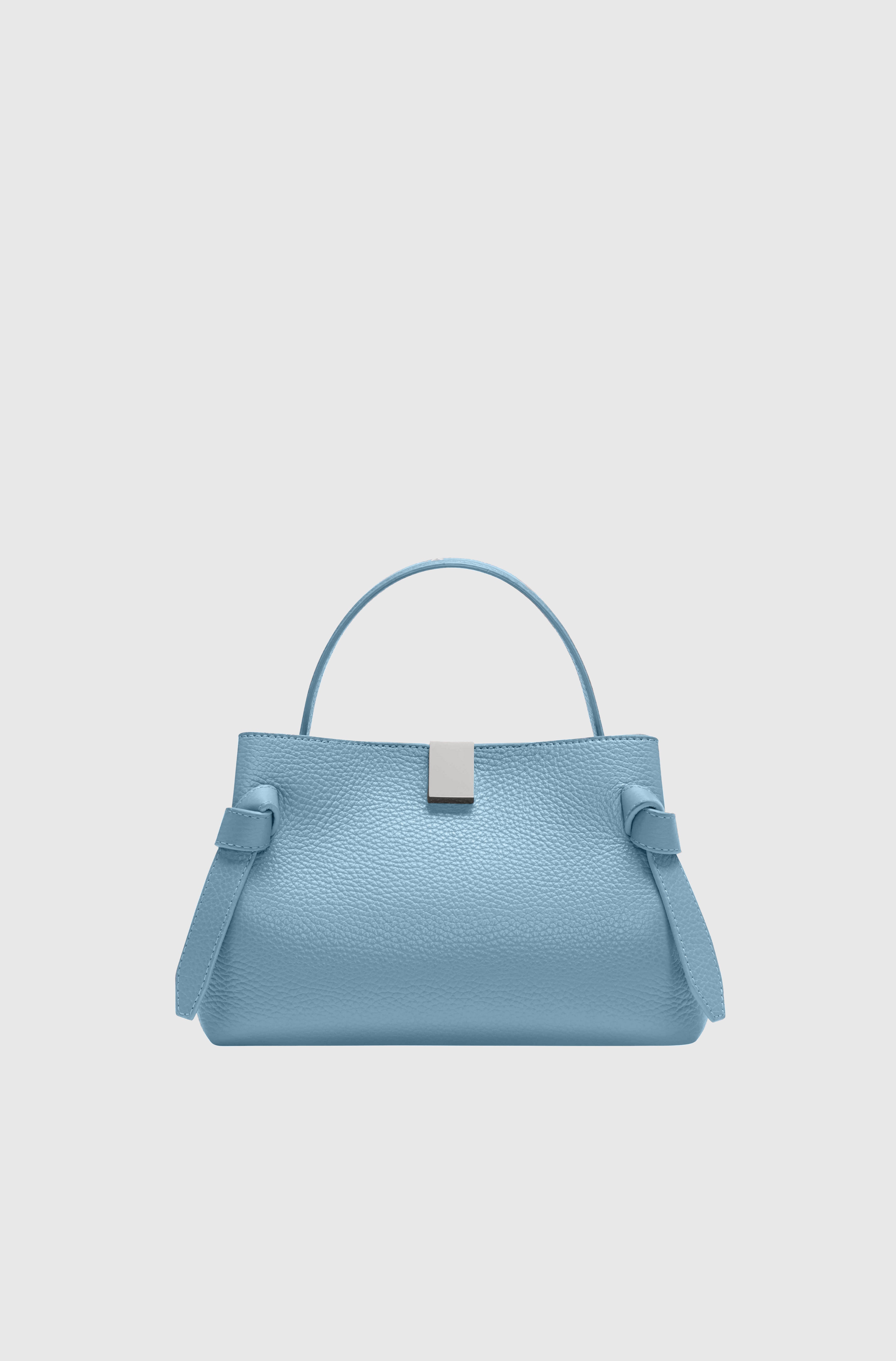 GYOZA MINI - CORNFLOWER PEBBLE GRAINED LEATHER