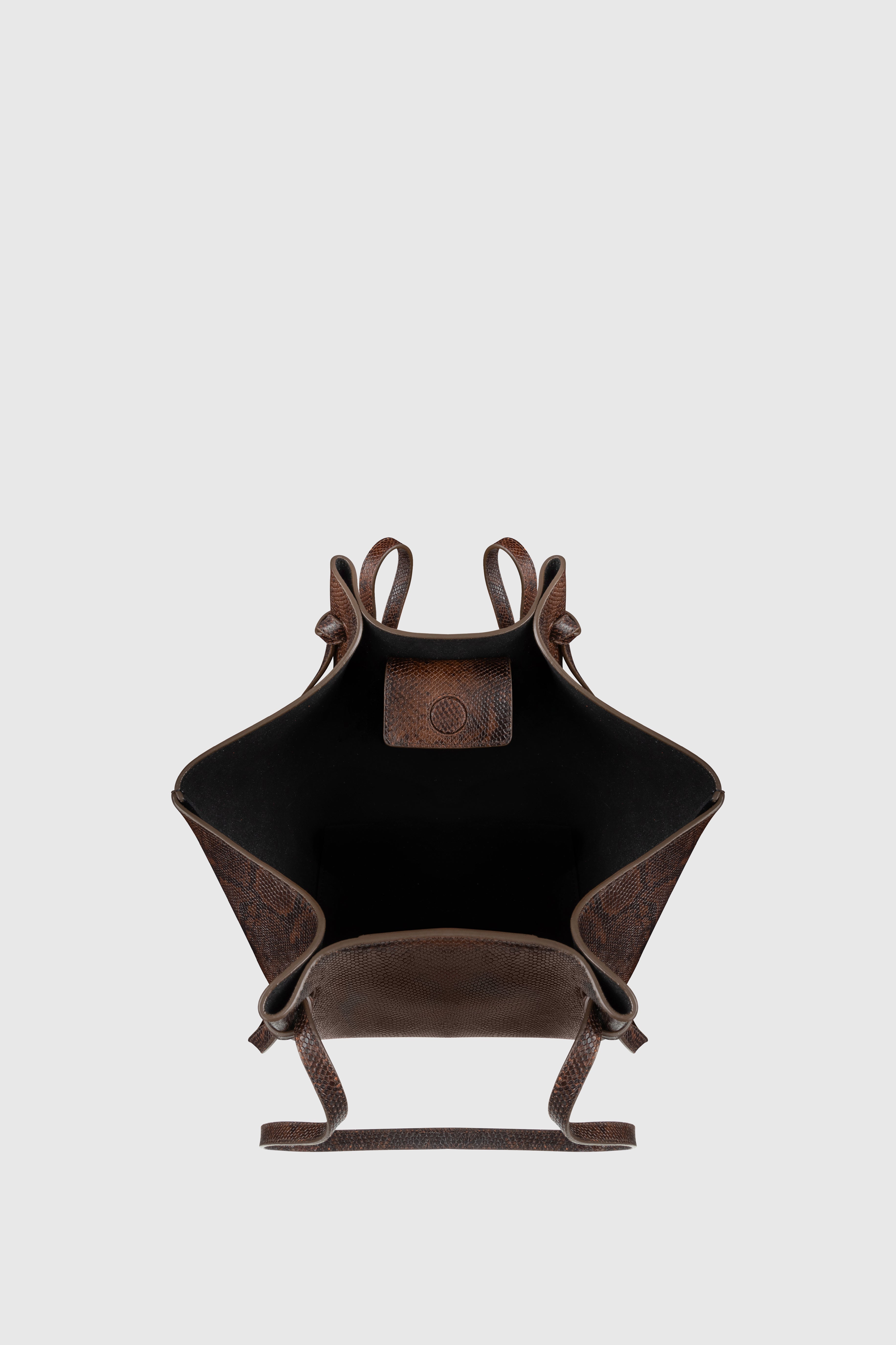 MOCHI - EMBOSSED SNAKE COWHIDE LEATHER