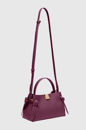 GYOZA MINI - WINE PEBBLE GRAINED LEATHER