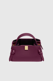 GYOZA MINI - WINE PEBBLE GRAINED LEATHER