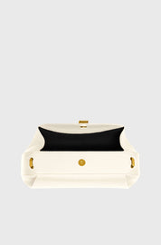 OYSTER CLUTCH - BIANCO PEBBLE GRAINED LEATHER