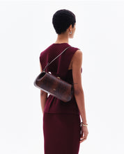 OYSTER CLUTCH - EMBOSSED SNAKE COWHIDE LEATHER