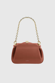 OYSTER MINI CLUTCH - MAPLE PEBBLE GRAINED LEATHER