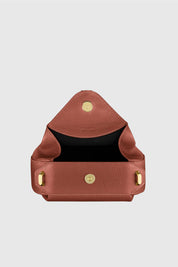 OYSTER MINI CLUTCH - MAPLE PEBBLE GRAINED LEATHER