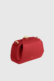 OYSTER MINI CLUTCH - CAYENNE PEBBLE GRAINED LEATHER