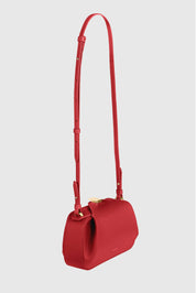 OYSTER MINI CLUTCH - CAYENNE PEBBLE GRAINED LEATHER