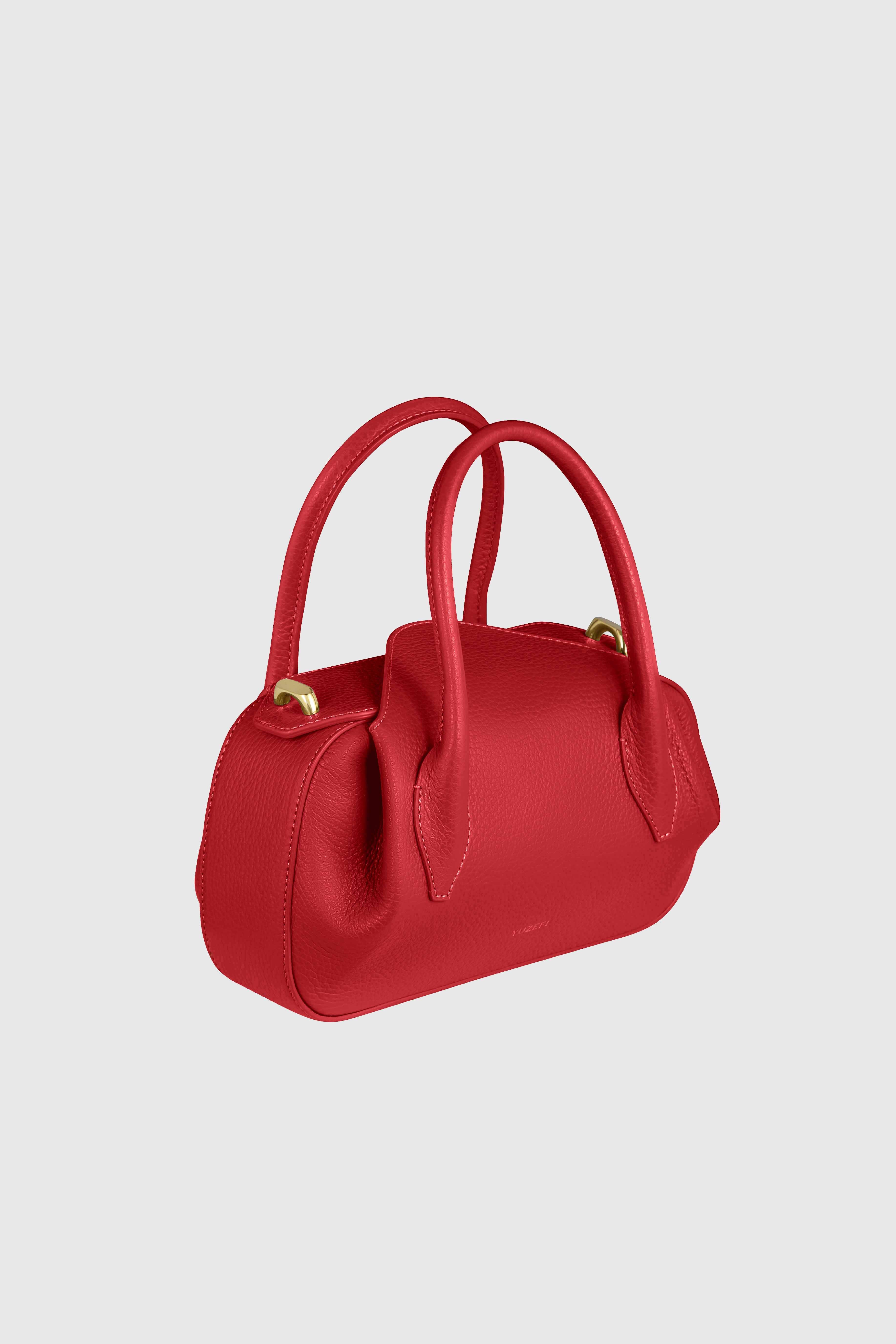 OYSTER MINI DUFFLE - CAYENNE PEBBLE GRAINED LEATHER