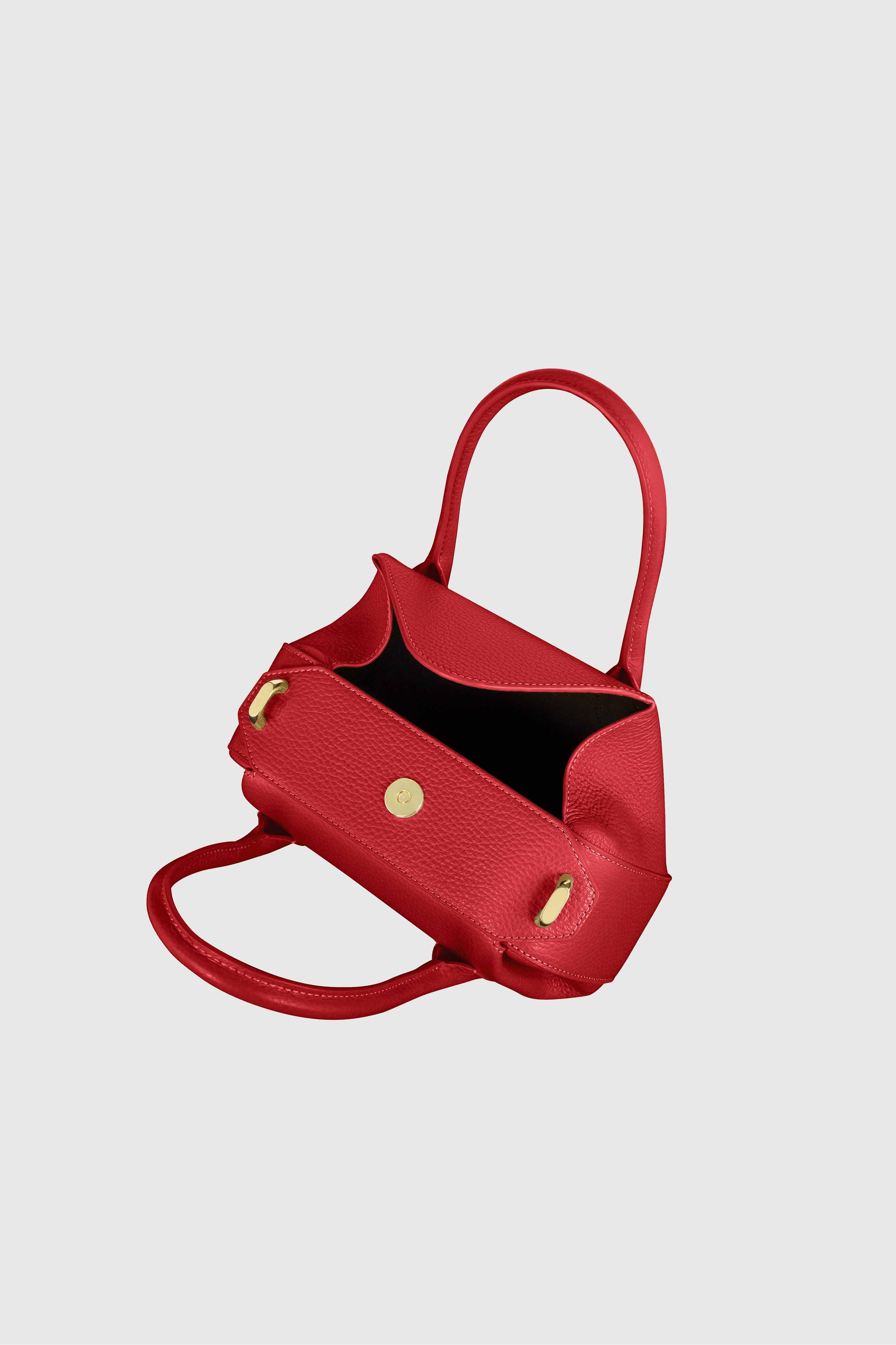 OYSTER MINI DUFFLE - CAYENNE PEBBLE GRAINED LEATHER