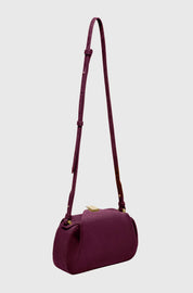 OYSTER MINI CLUTCH - WINE SUEDE