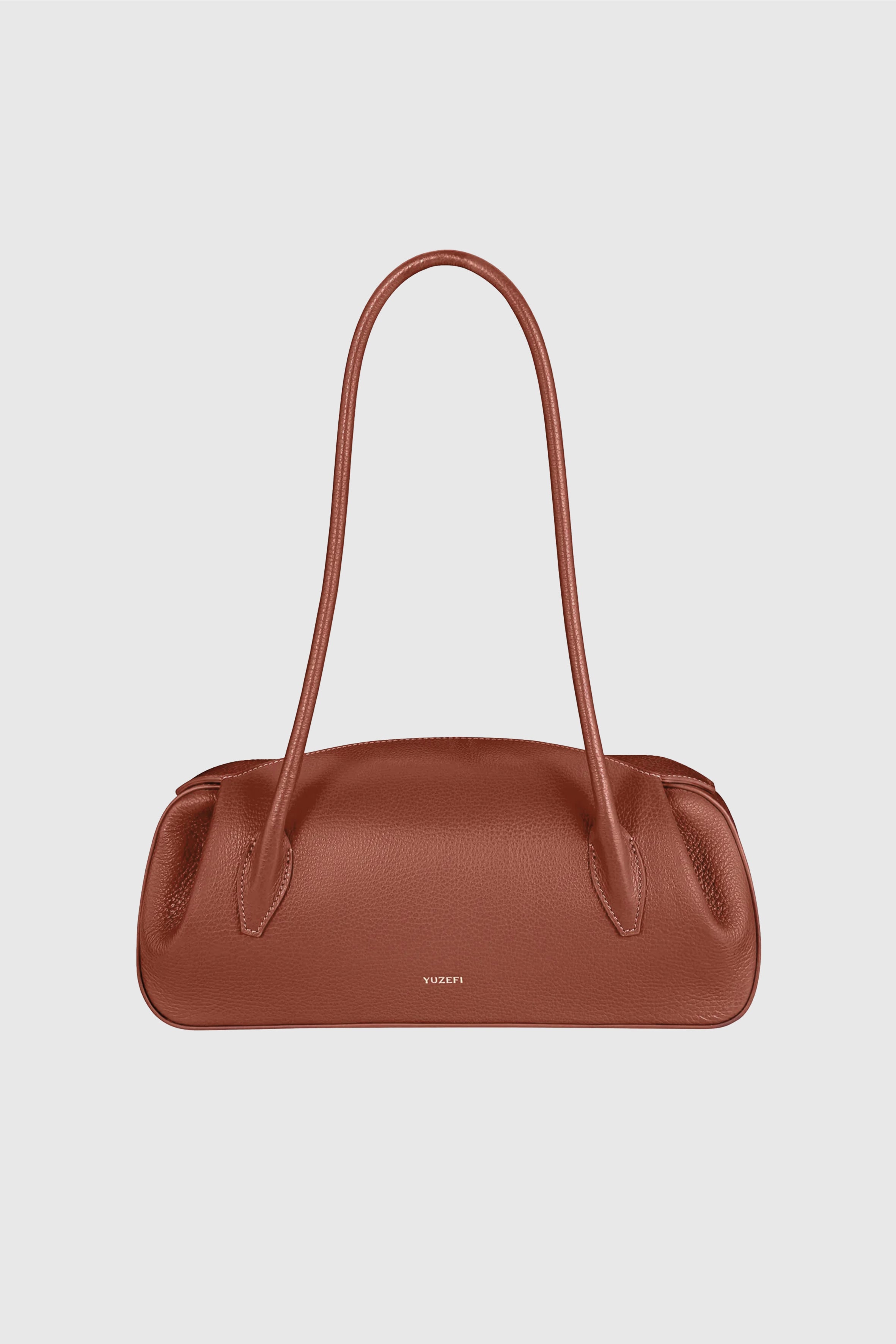 OYSTER SHOULDER BAG - MAPLE PEBBLE GRAINED LEATHER